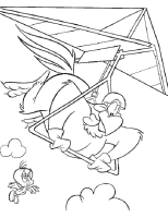 A coloring page of looney tunes